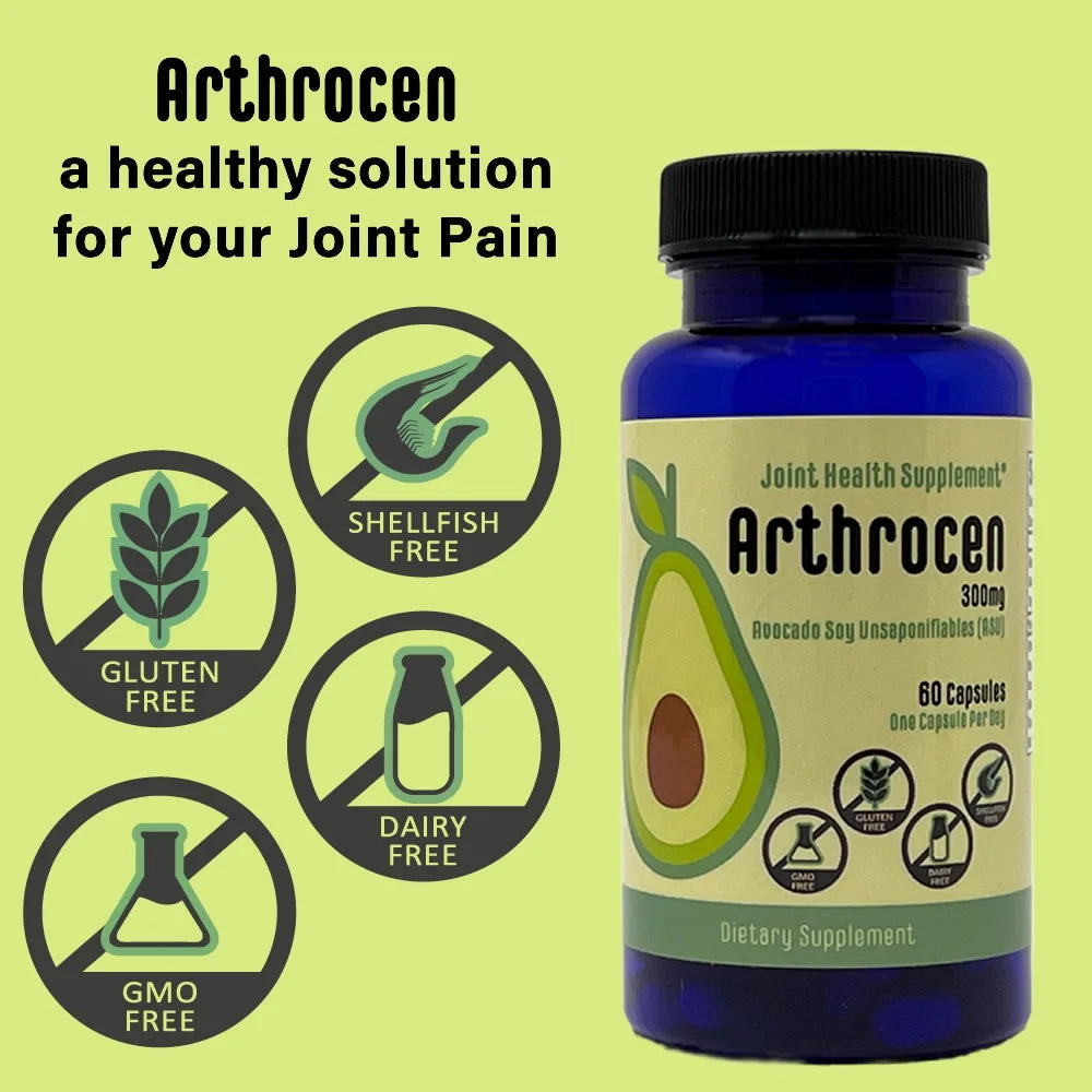 Joint Health Supplement, 300Mg Avocado Soy Unsaponifiables, 60 Capsules, One Capsule per Day, Bone Strength Supplements