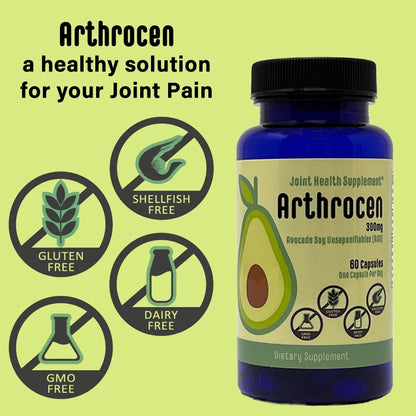 Joint Health Supplement, 300Mg Avocado Soy Unsaponifiables, 60 Capsules, One Capsule per Day, Bone Strength Supplements
