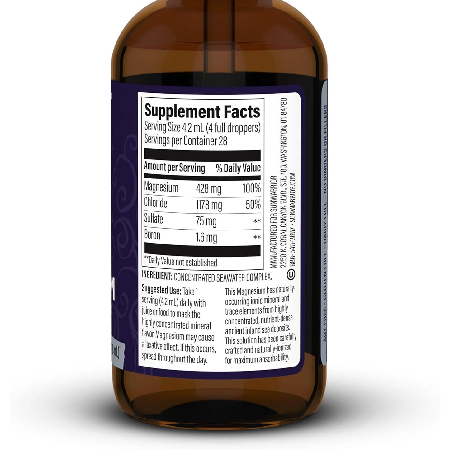 Magnesium Natural Ionic Supplement Liquid 4 Oz Dietary Supplement